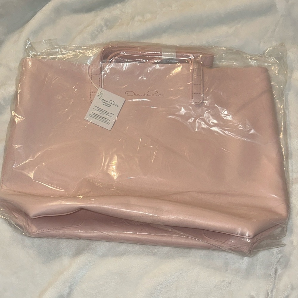 Oscar de la Renta Pale Pink Tote Bag
